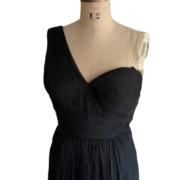 La Famme black nude mesh bodice maxi long gown 4 - Picture 7 of 16